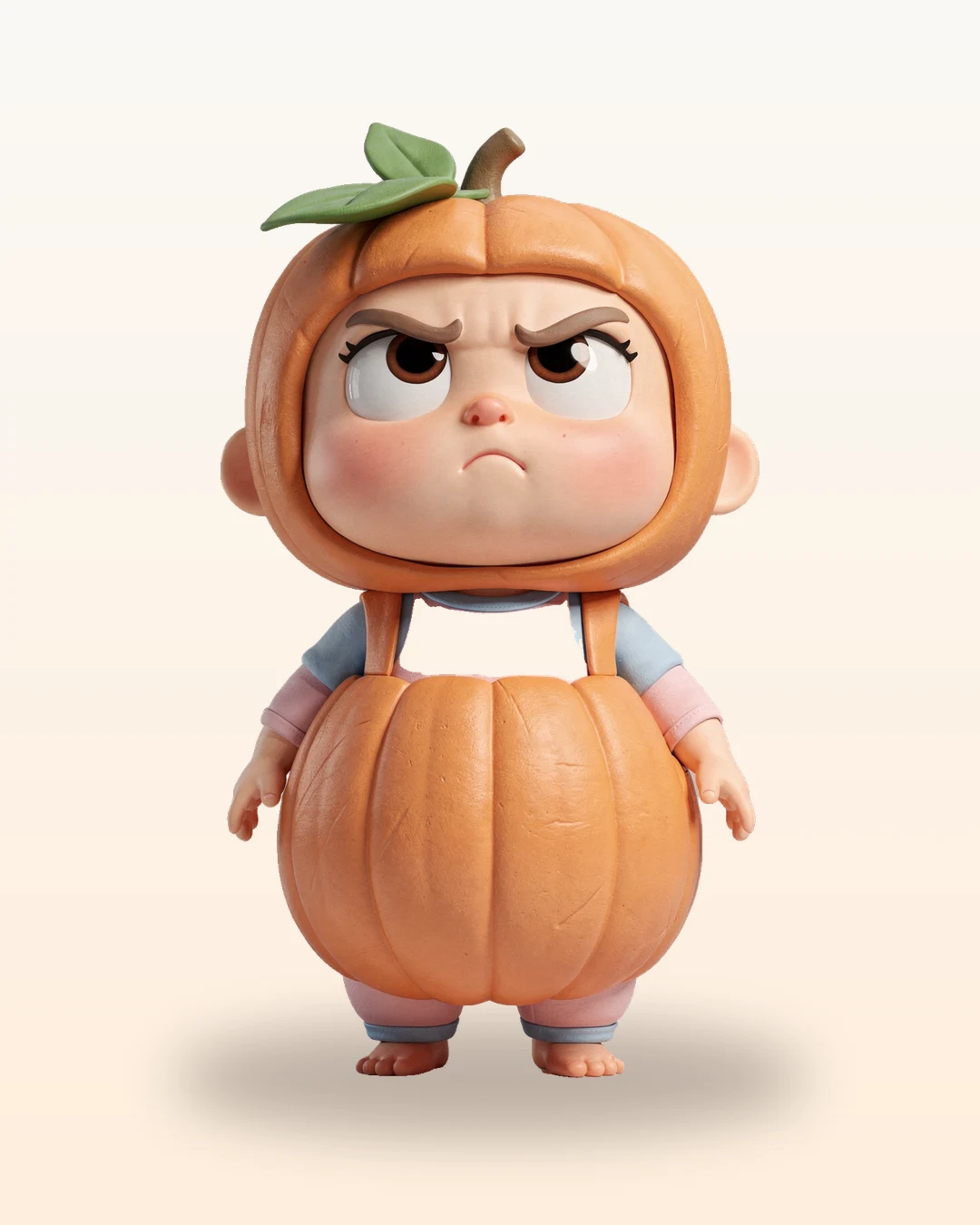 First Halloween — Cranky Baby character illustration