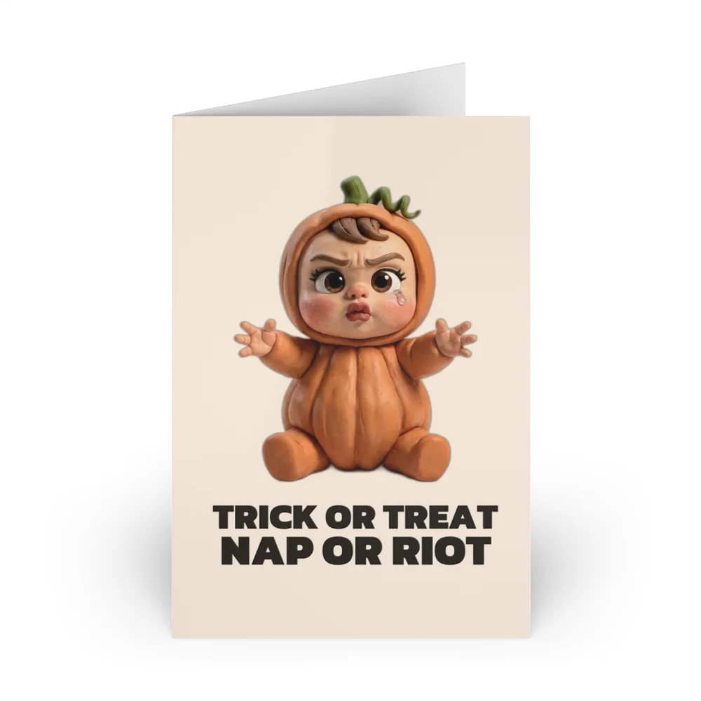 Trick or Treat. Nap or Riot. — Greeting card from The Cranky Baby